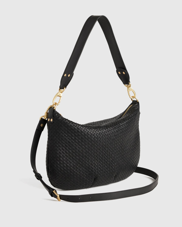 Sloane Handwoven Shoulder Bag - One Size / Cognac