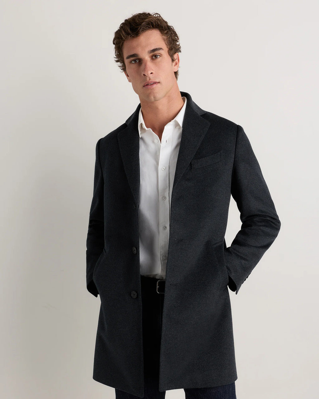 100% Mongolian Cashmere Car Coat - S / Camel