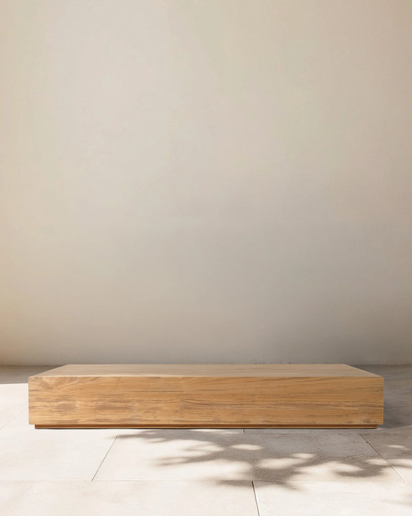Solid Teak Outdoor Coffee Table - One Size / Natural Teak