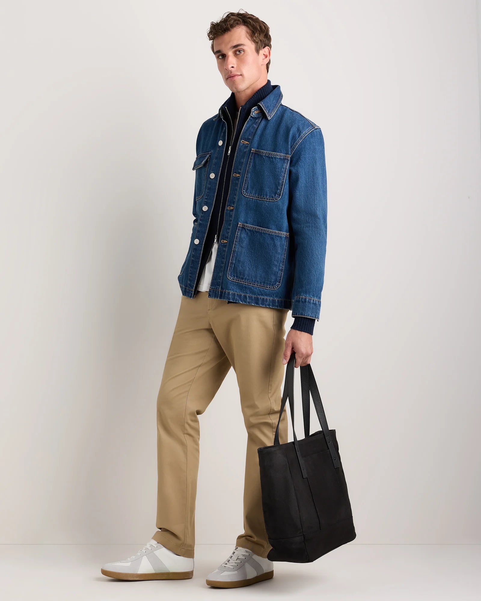 Waxed Canvas Utility Tote - One Size / Black Secondary image