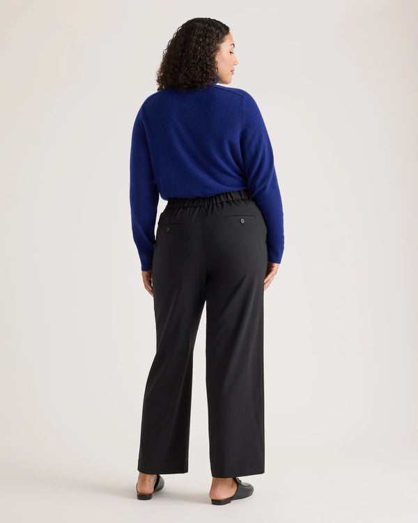 Italian Wool Pleated Trouser - 0 / Black