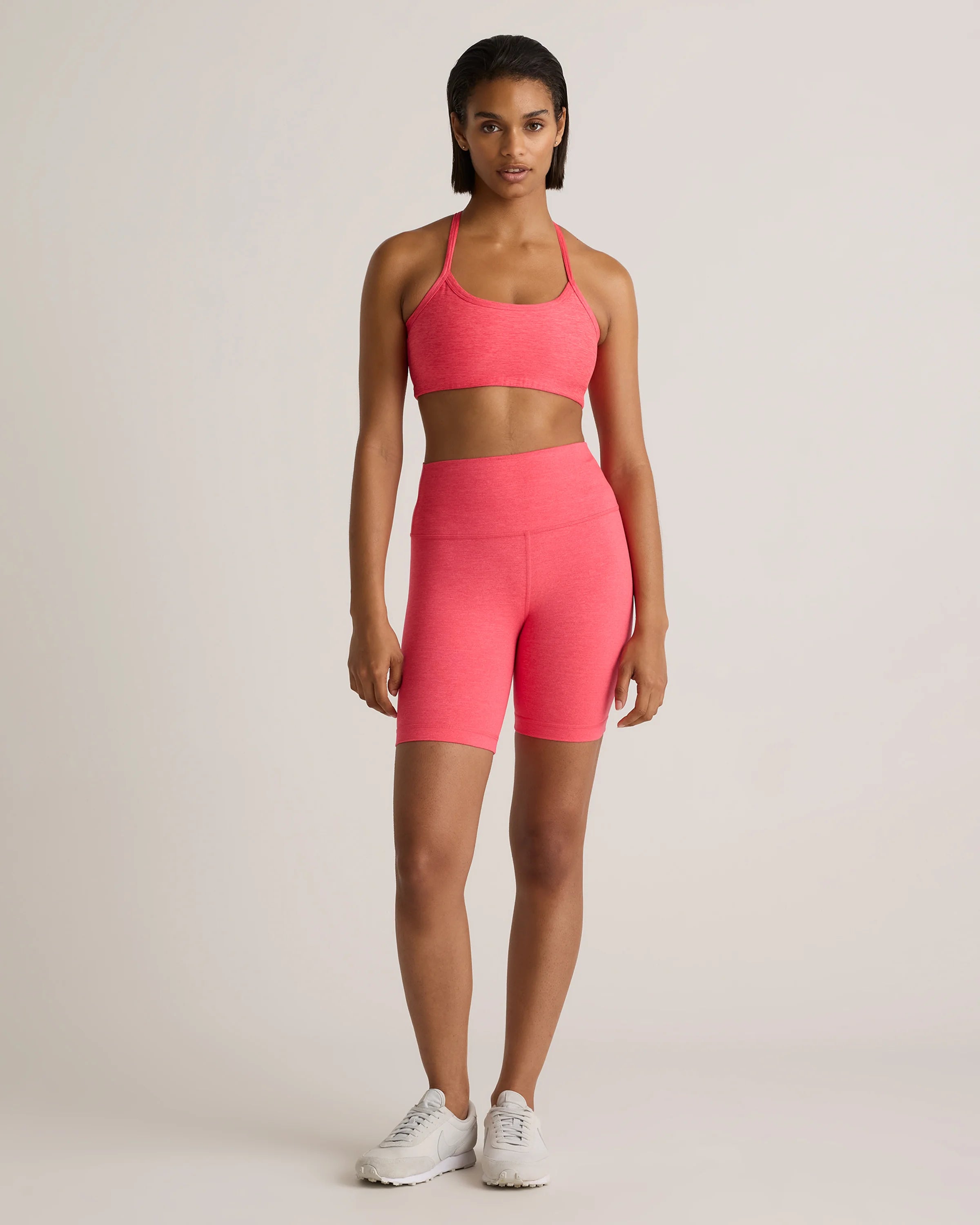Ultra-Soft Scoop Neck Racerback Bra - XS / Heather Coral Secondary image