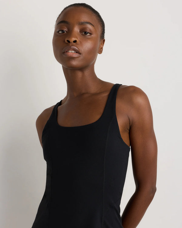 Power-Up Square Neck Dress - XS / Black