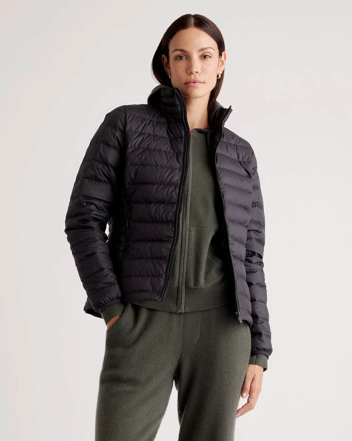 Lightweight Down Packable Puffer Jacket - XS / Black Main image