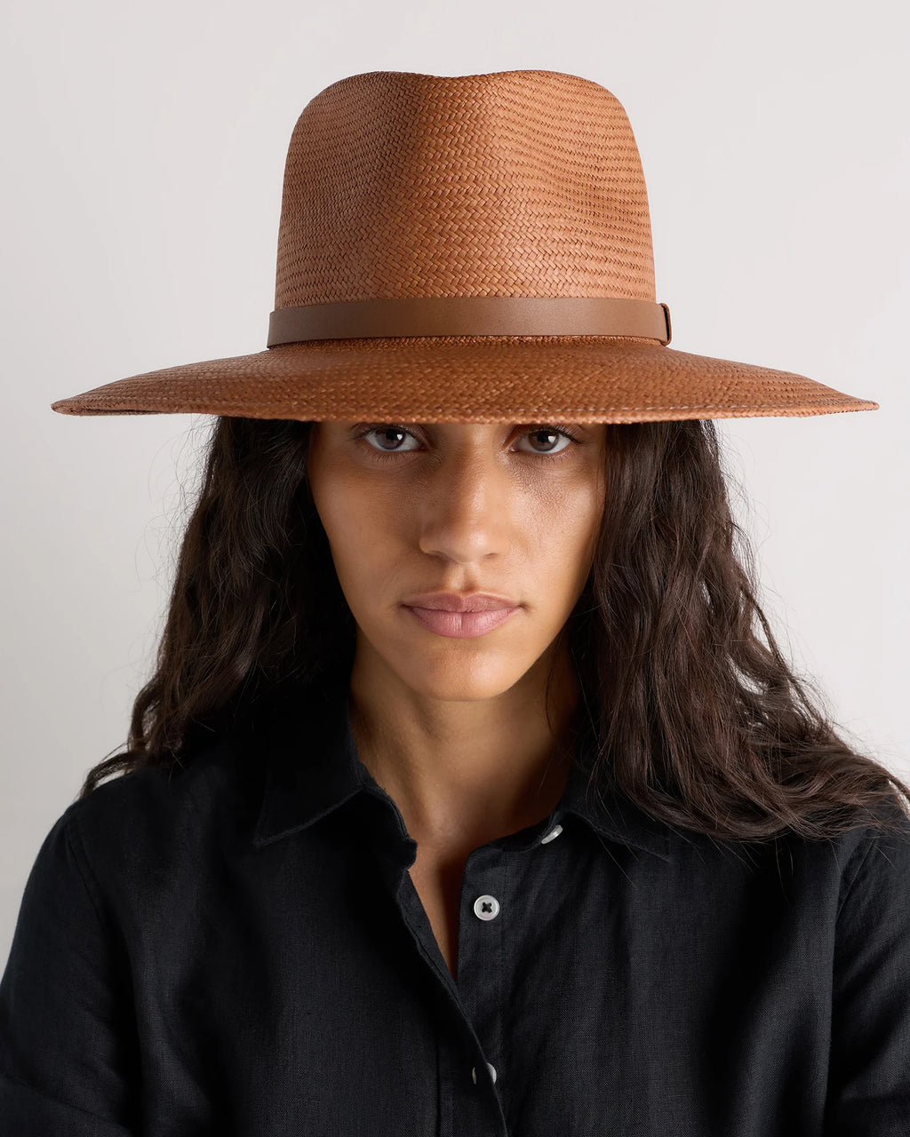 Toquilla Straw Wide Brim Panama Hat - S / Natural