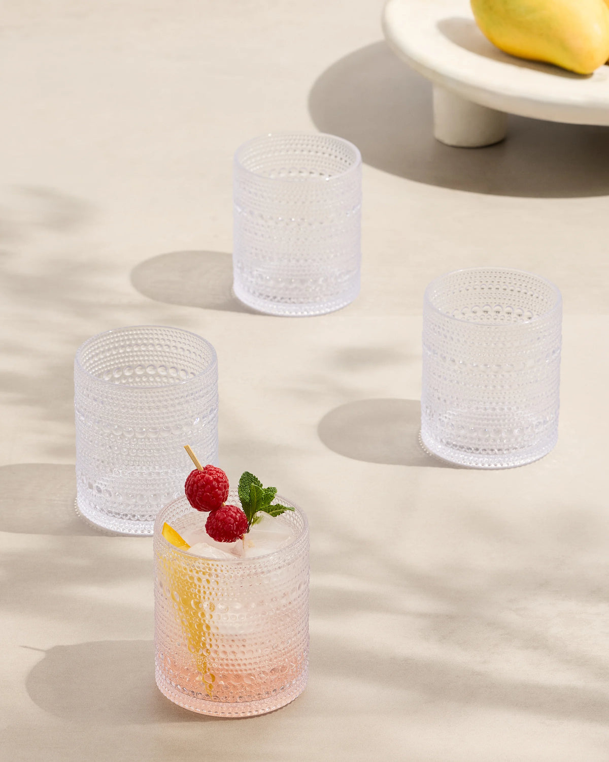Orbetto Outdoor Acrylic Short Tumbler (Set of 8) - One Size / Clear Main image