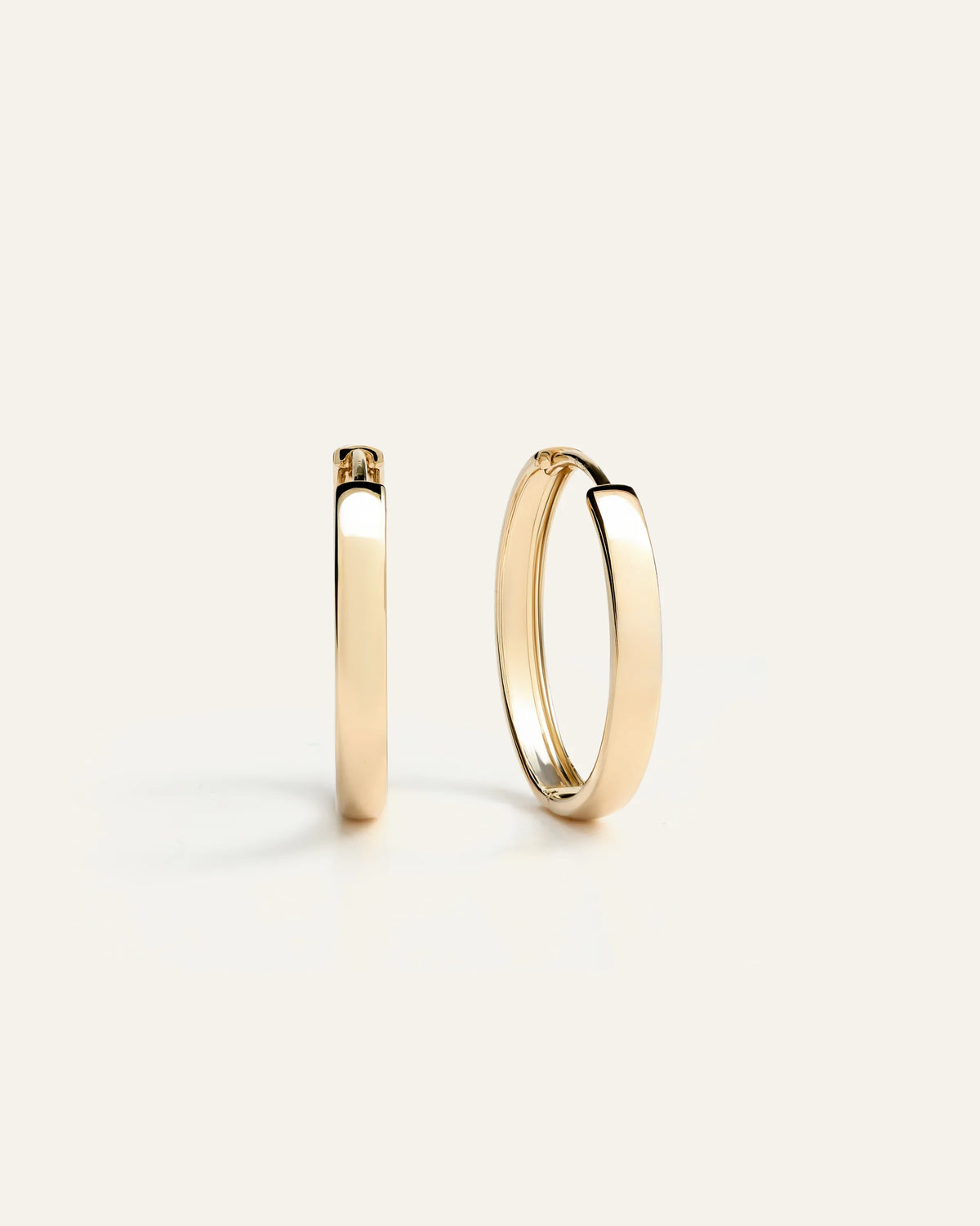 14K Gold Bold Hoops - One Size / Yellow Gold Main image