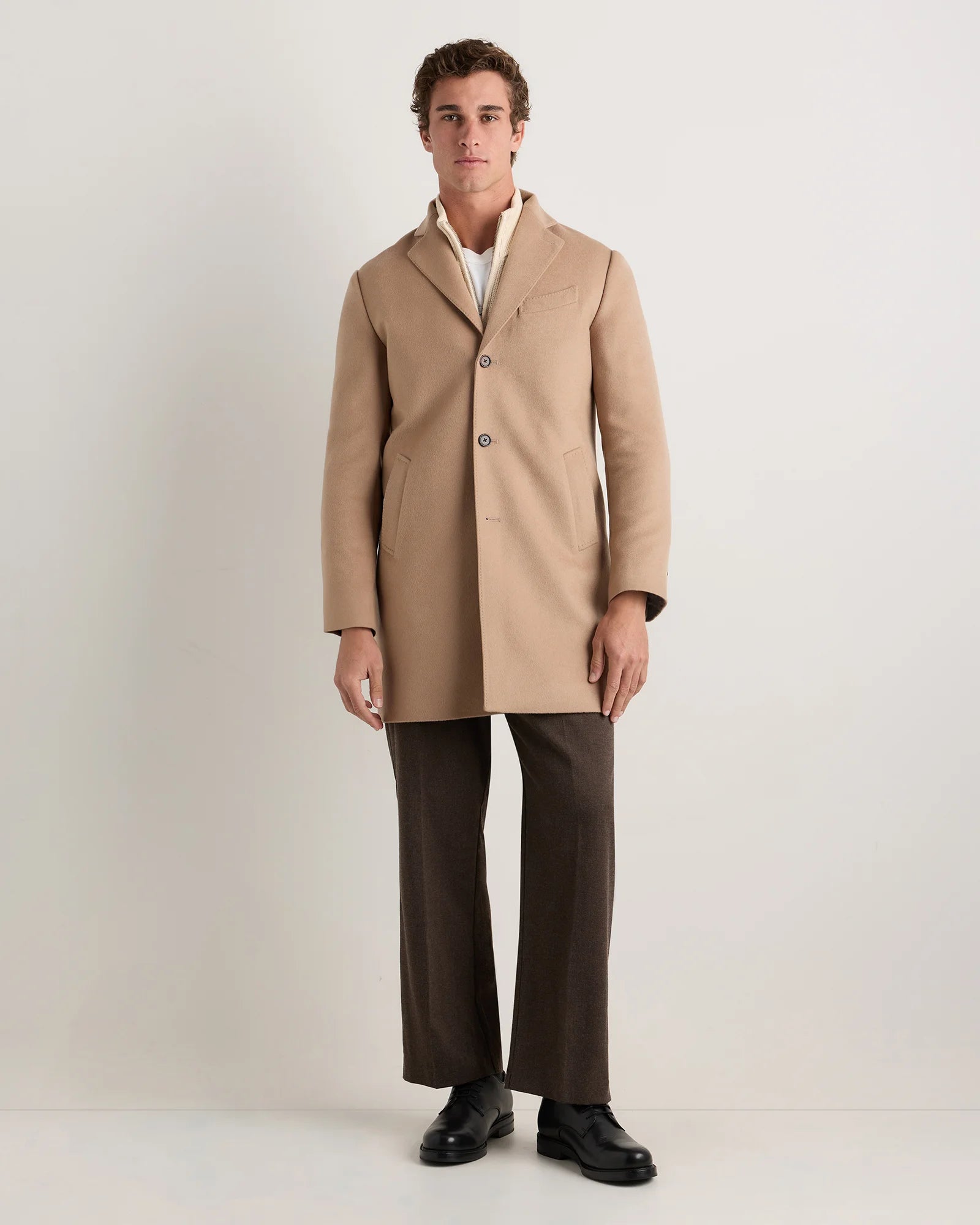 100% Mongolian Cashmere Car Coat - S / Camel Secondary image