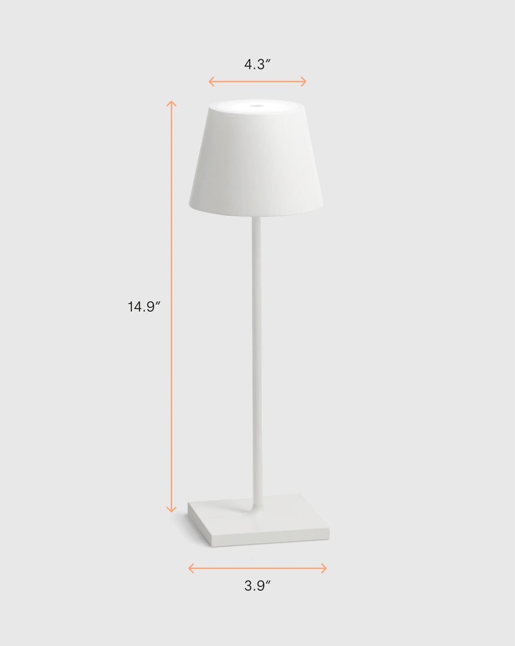 Poldina Pro Rechargeable Table Lamp by Zafferano - Regular / White