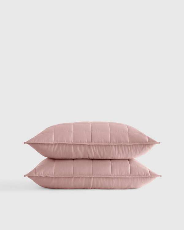 Bamboo Box Quilted Sham Set - Standard / Sage