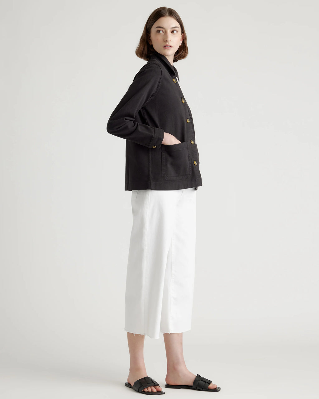 Organic Comfort Stretch Chore Jacket - XS / Vanilla