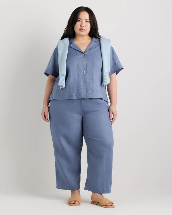 100% European Linen Pants - 1X / Bayberry Olive