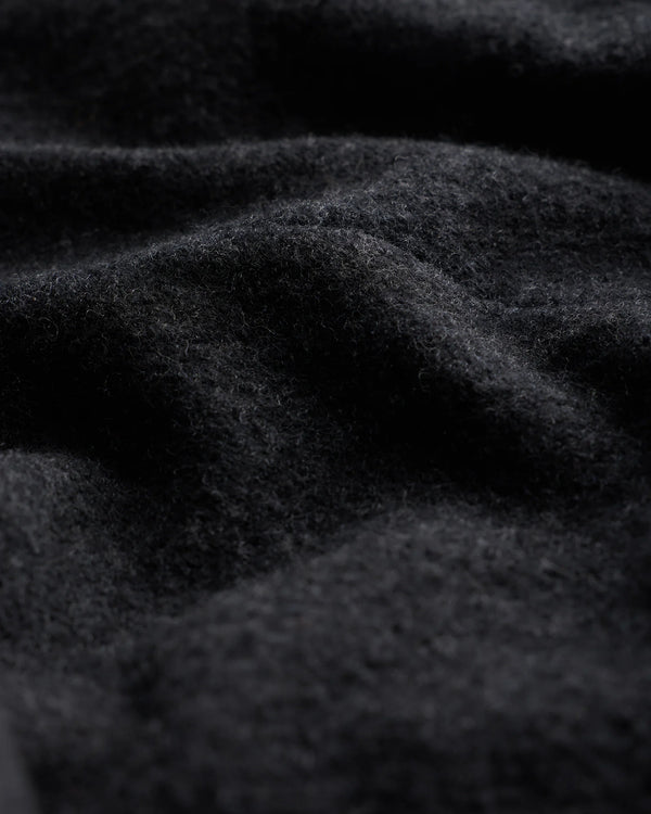 Boiled Wool Cashmere Blazer - S / Heather Charcoal
