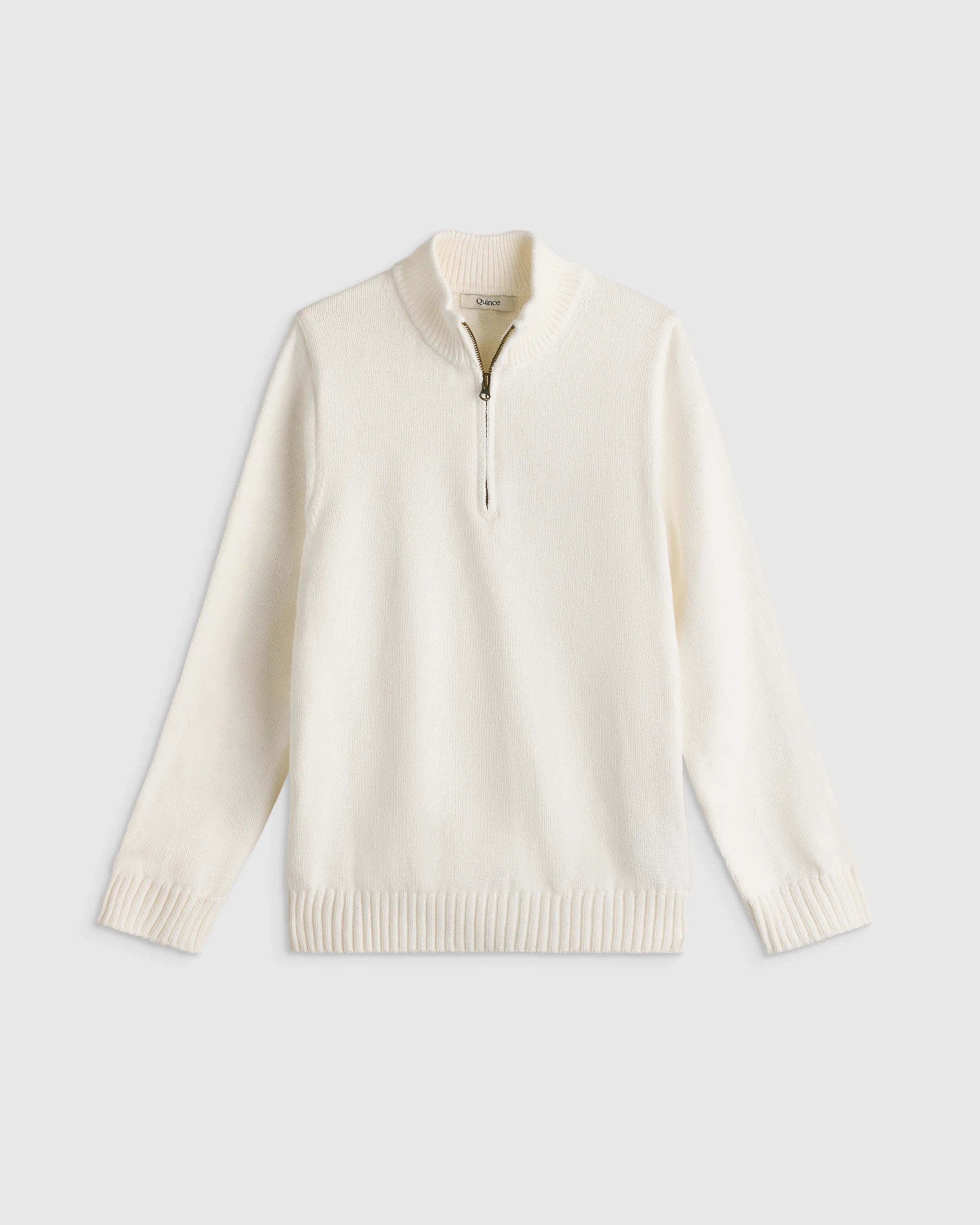 Boys 100% Organic Cotton Quarter-Zip Sweater - 6 / Navy Secondary image