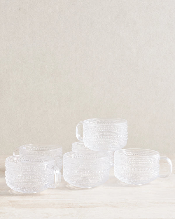 Jupiter Glass Tea & Cappuccino Mug (Set of 6) - One Size / No Color