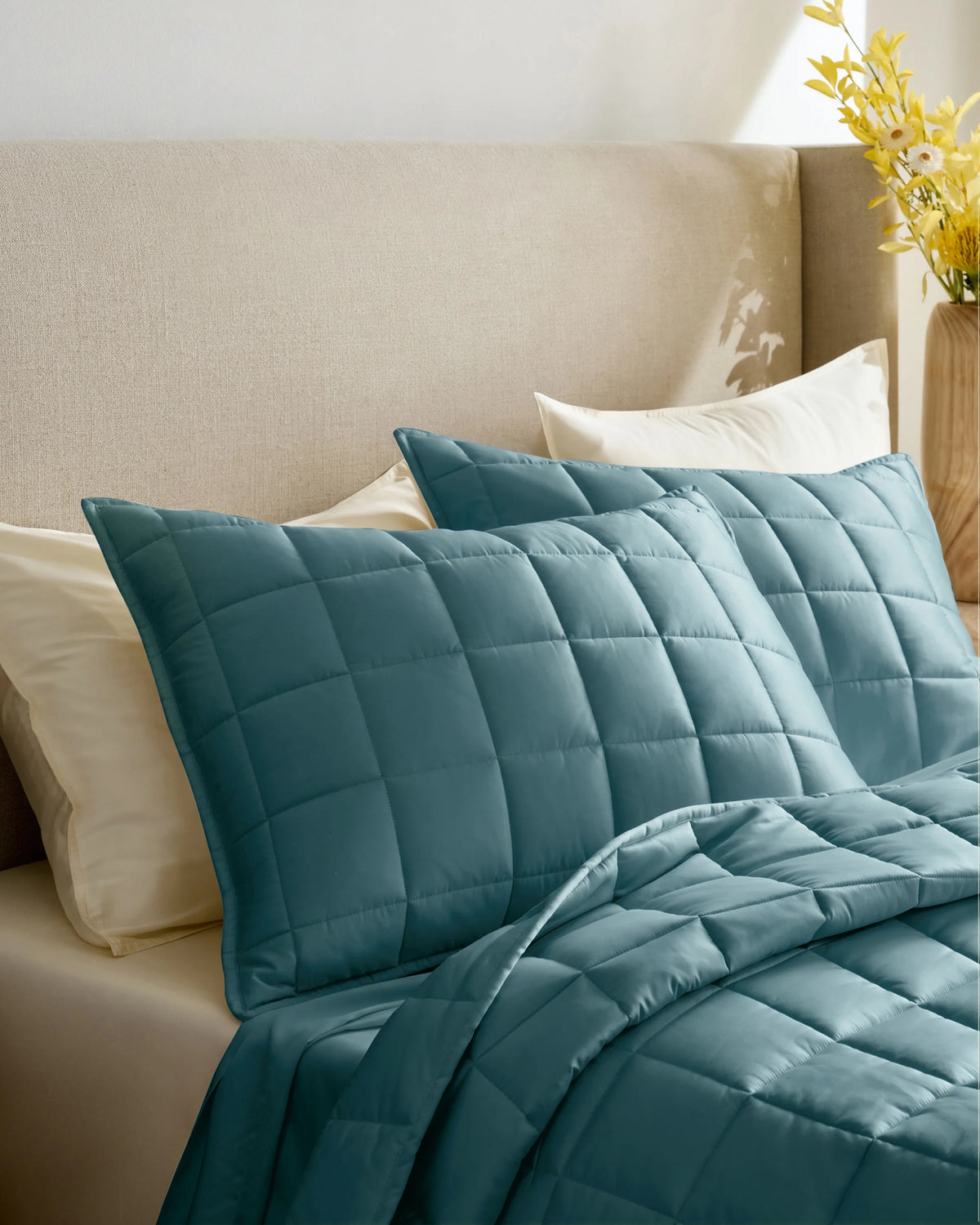 Bamboo Box Quilt Set - Twin / Sage