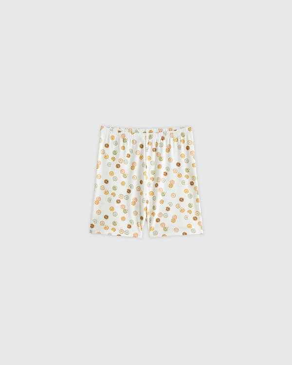 Bamboo Short Sleeve and Shorts Pajama Set - 2T / Lavender Hearts