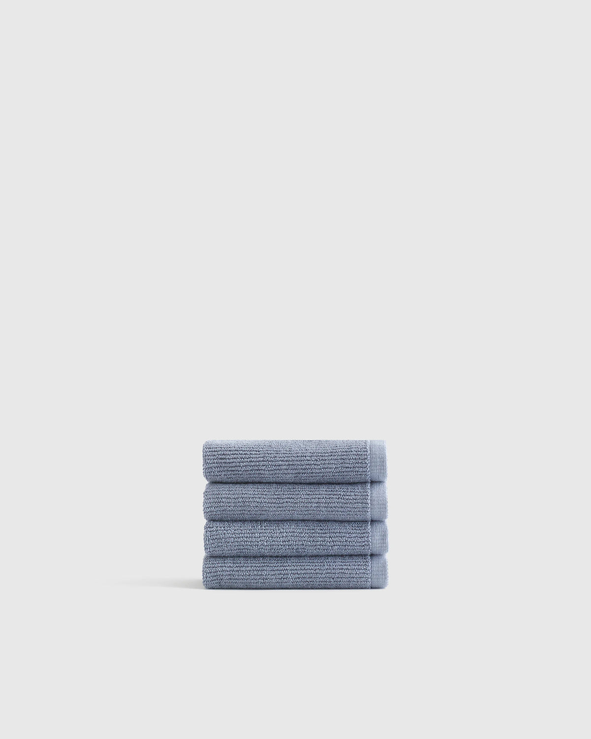 Turkish Ribbed Quick Dry Washcloth (Set of 4) - One Size / Mineral Main image