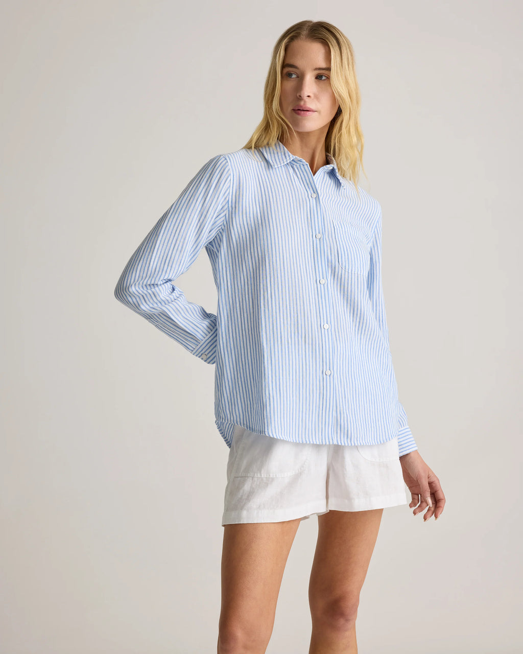 100% Organic Cotton Gauze Long Sleeve Shirt - XS / Khaki Gingham