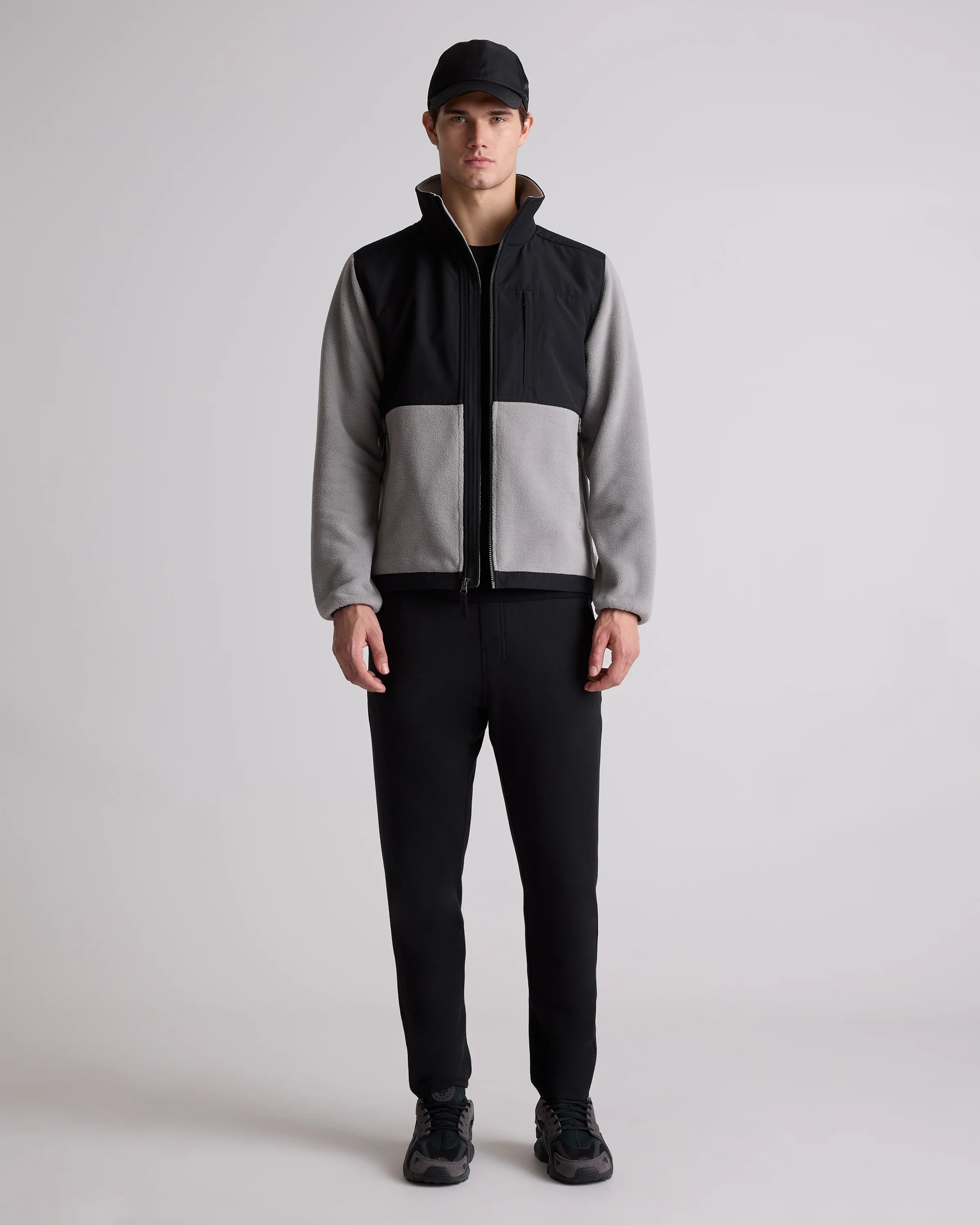 Polar Fleece Full-Zip Jacket - S / Gravel/Bold Black Secondary image
