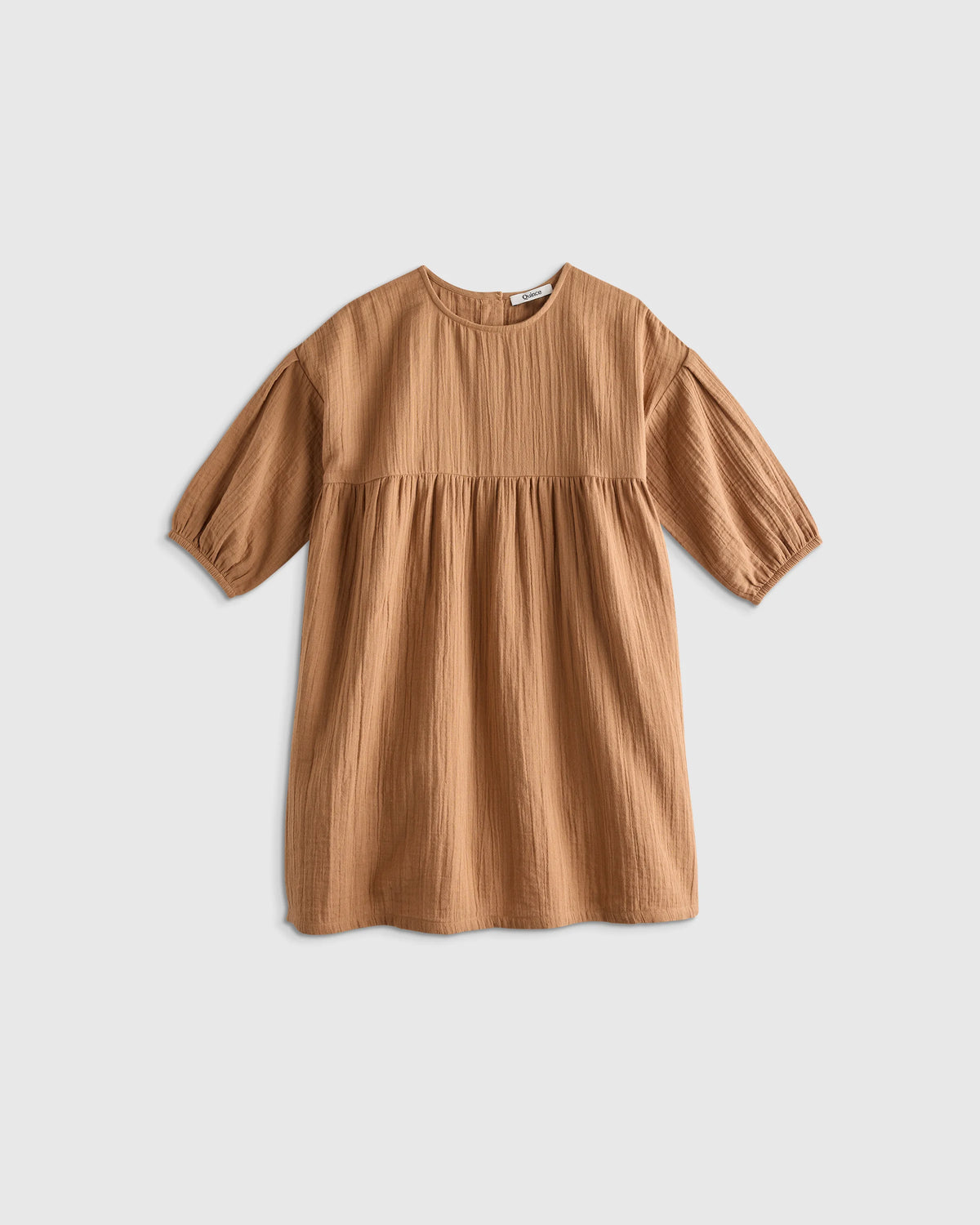100% Organic Cotton Gauze Dress - 4T / Toasted Coconut Main image