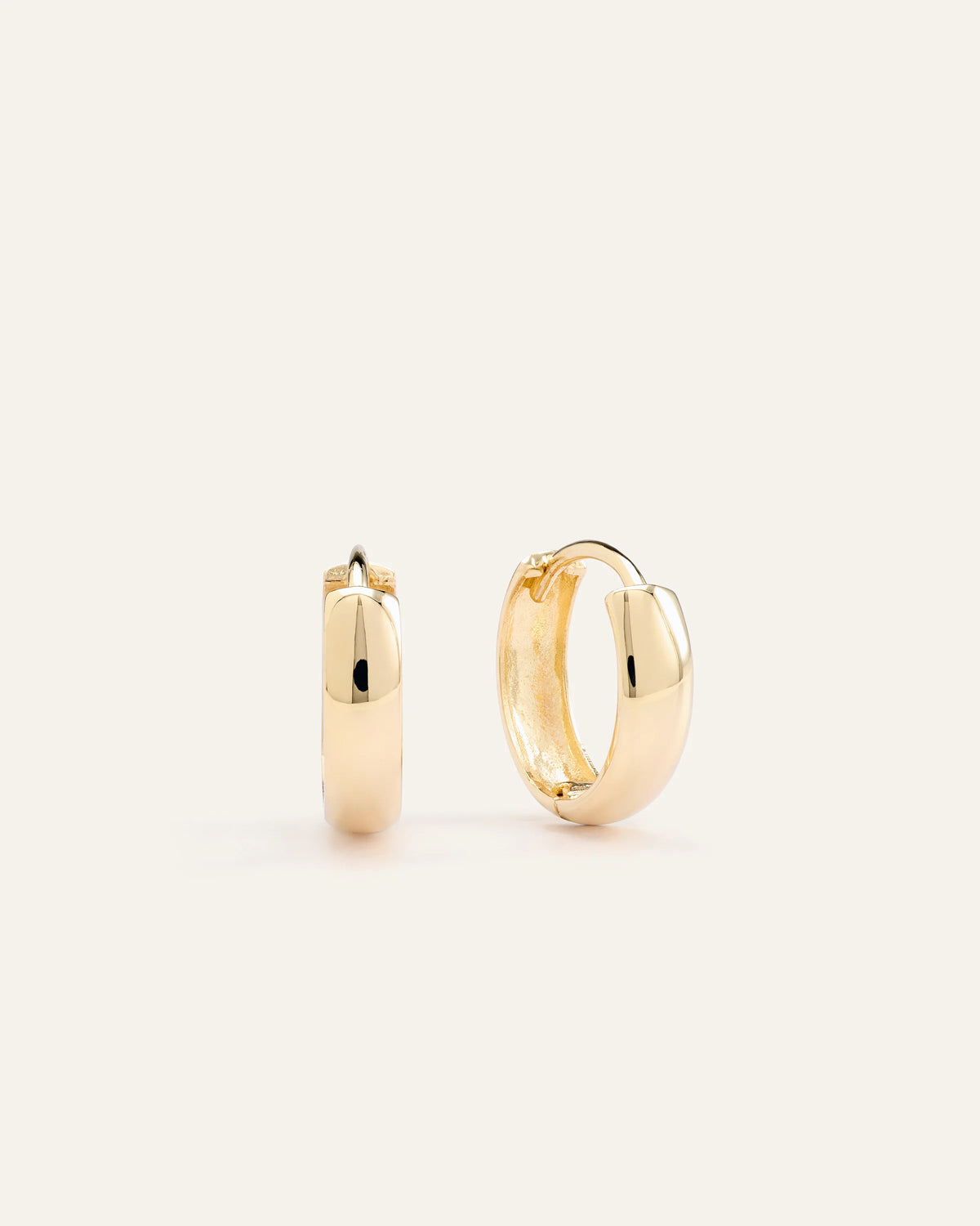 14K Gold Bold Hoops - One Size / Yellow Gold Main image
