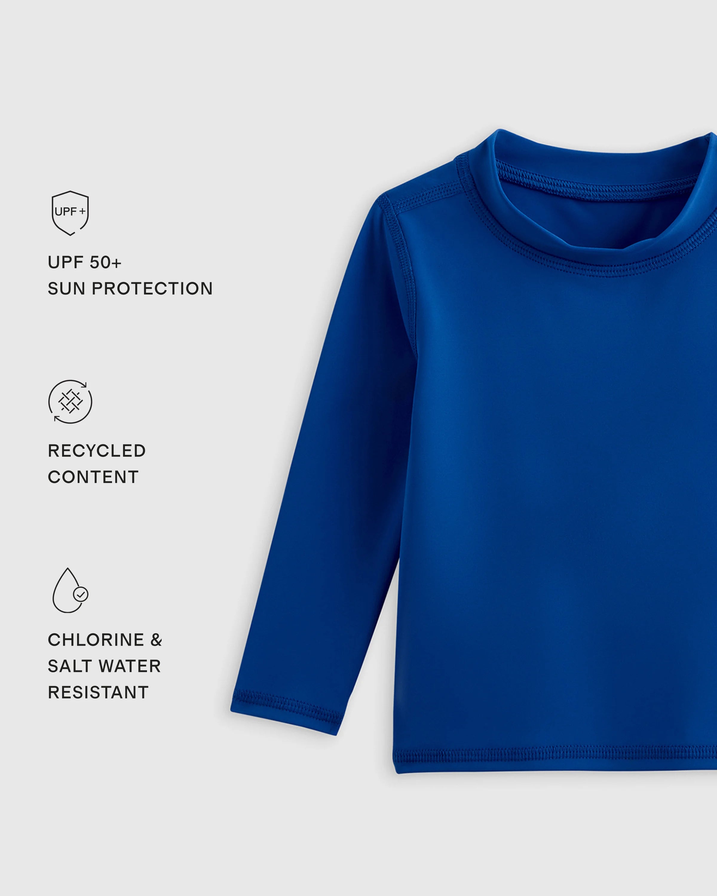 Long Sleeve Rash Guard - 6-9M / Deep Blue Secondary image
