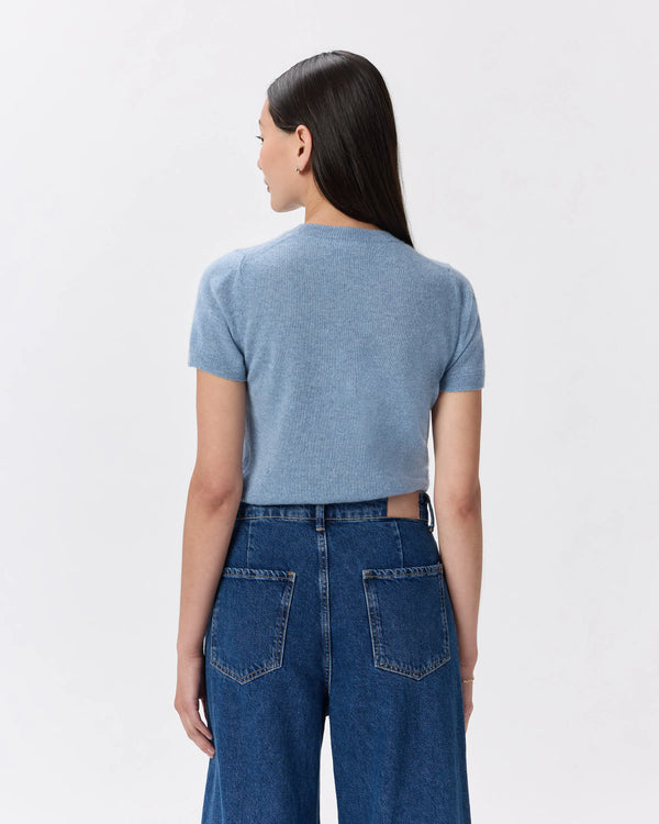 Mongolian Cashmere Tee - XS / Pale Custard Yellow