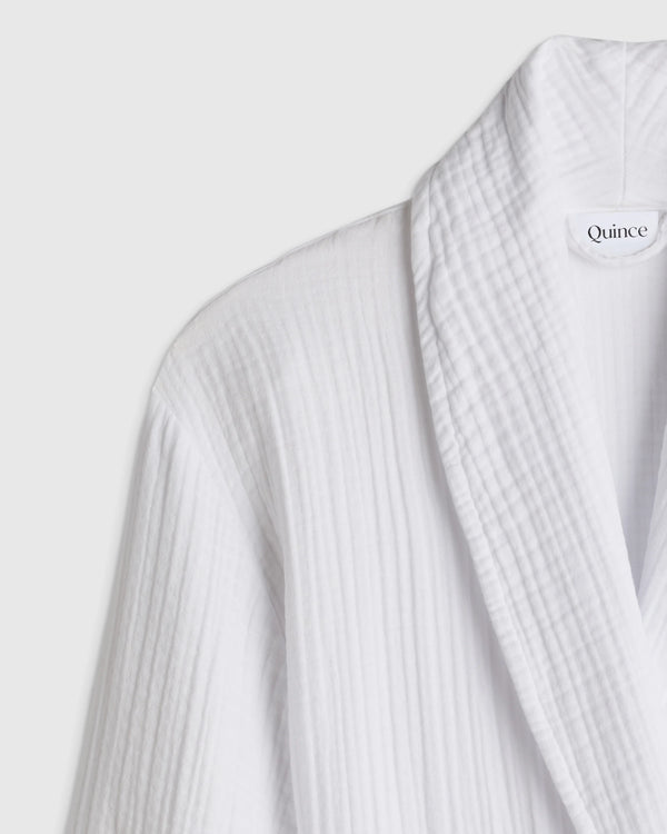 Soft Layered Turkish Cotton Robe - XS / White