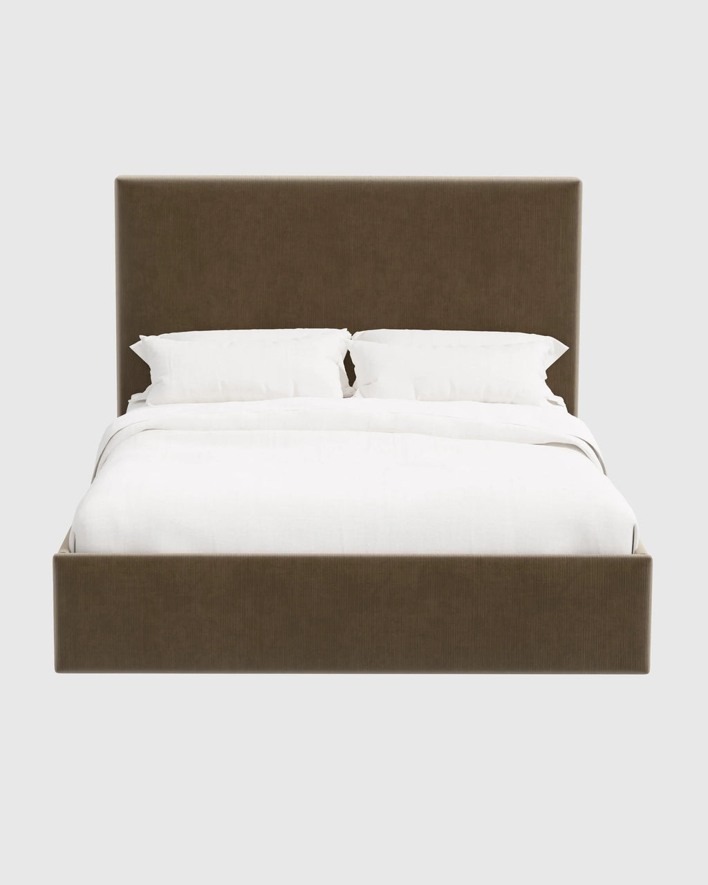 Square Bed in Performance Velvet - Full / Butterscotch