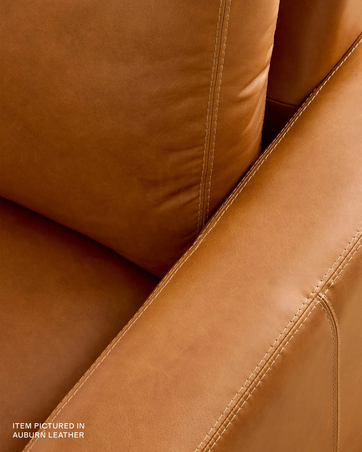 Stillman U Sectional in Leather - One Size / Auburn