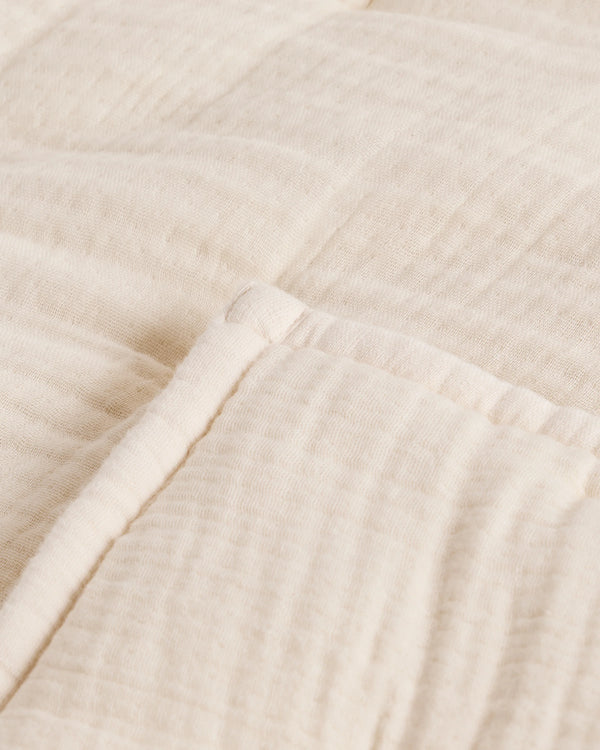 Organic Cotton Gauze Toddler Quilt - One Size / White