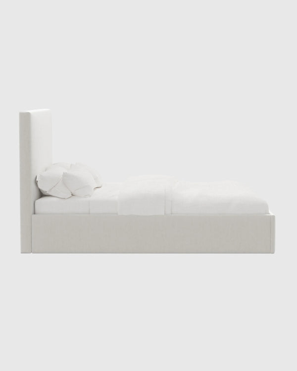 Square Bed in Performance Velvet - Full / Butterscotch
