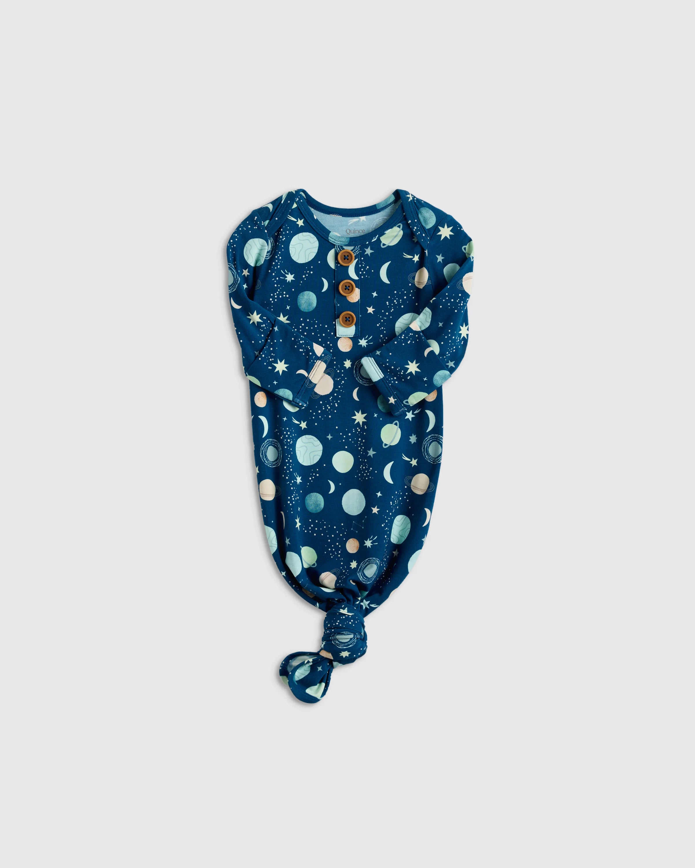 Bamboo Gown, Hat & Swaddle Layette Set - One Size / Celestial Dreams Secondary image