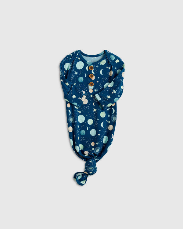 Bamboo Gown, Hat & Swaddle Layette Set - One Size / Celestial Dreams