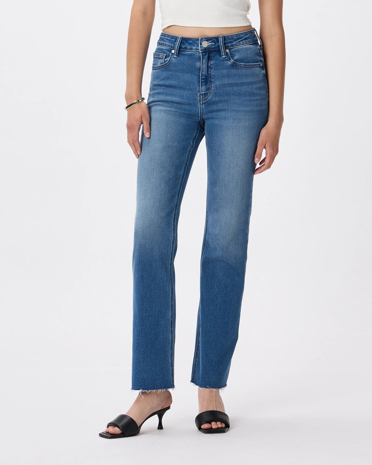 Bella Stretch Straight Jeans - 24 / Twilight Blue Fray Main image