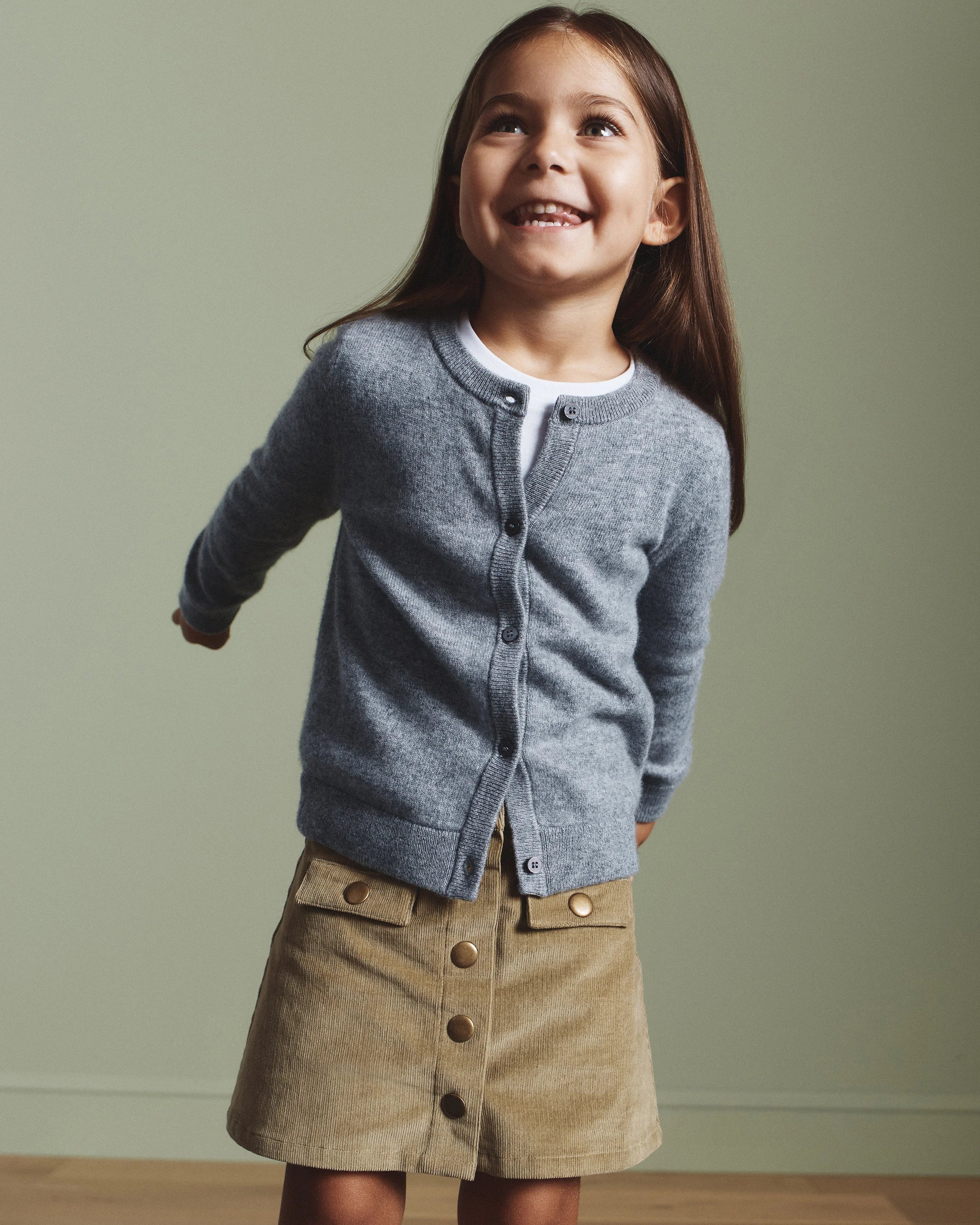 Organic Cotton Stretch Corduroy Skirt - 4T / Dried Herb Secondary image