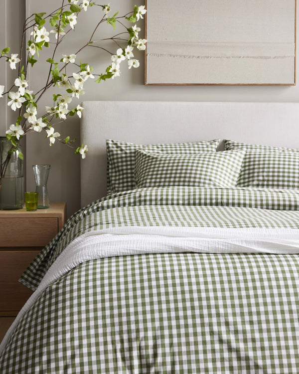 Organic Crisp Percale Deluxe Bedding Bundle - Twin / White