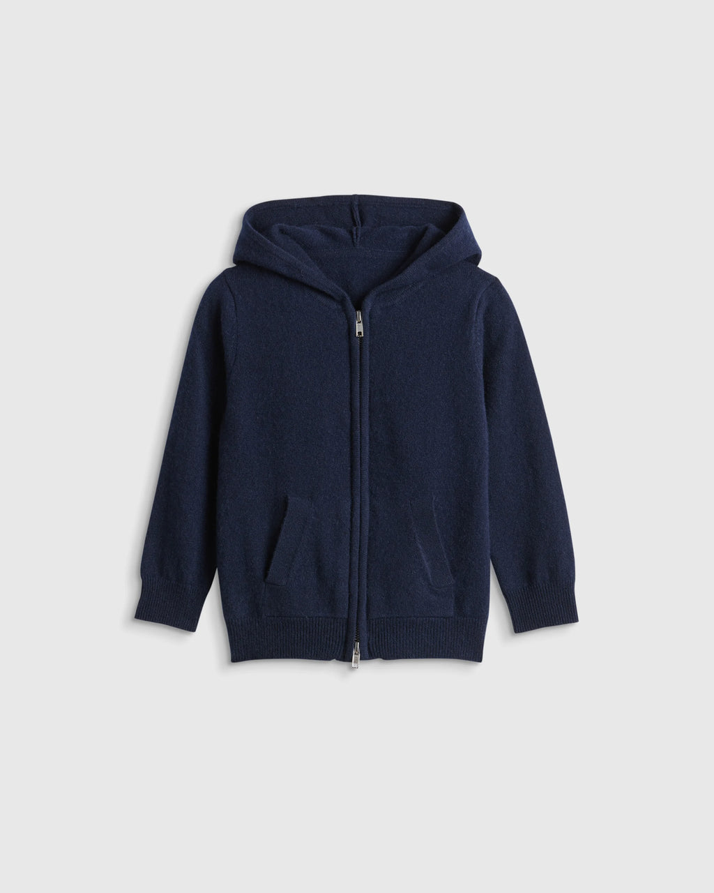 Washable Cashmere Full Zip Hoodie - 2T / True Navy