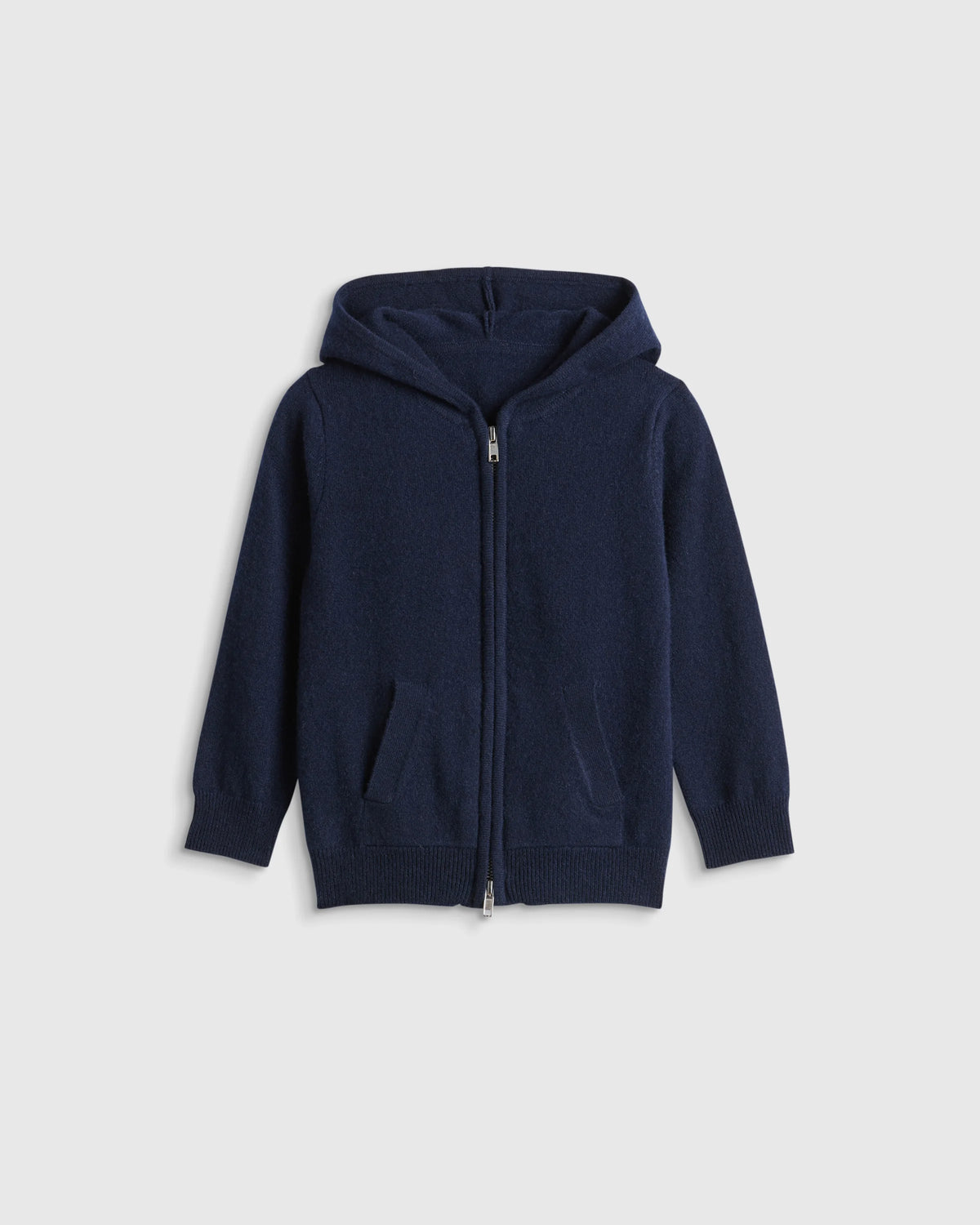 Washable Cashmere Full Zip Hoodie - 2T / True Navy Main image