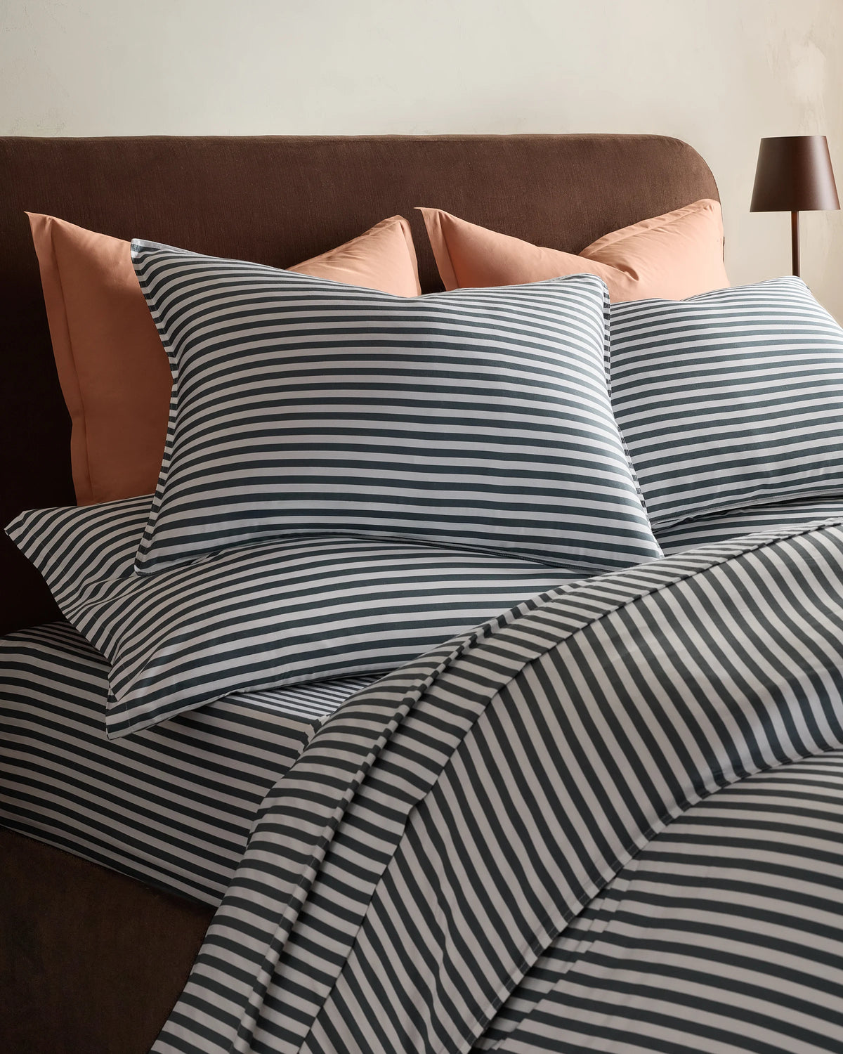 Bamboo Stripe Duvet Cover Set - Twin / Double Stripe Espresso
