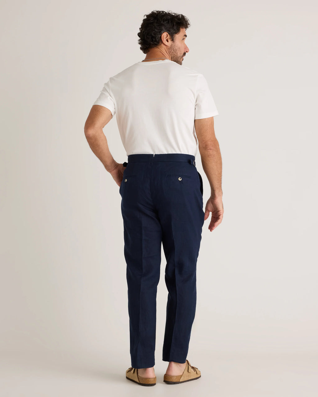 100% European Linen Dress Pants - 30X30 / Deep Navy