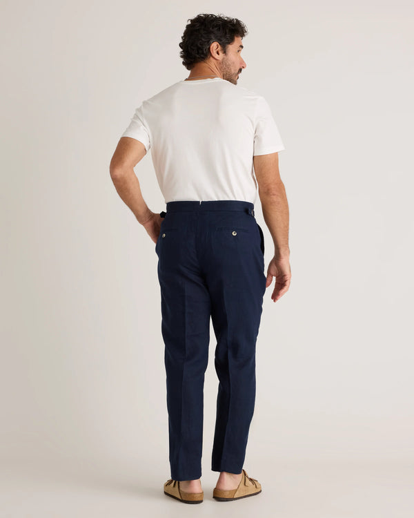 100% European Linen Dress Pants - 30X30 / Deep Navy