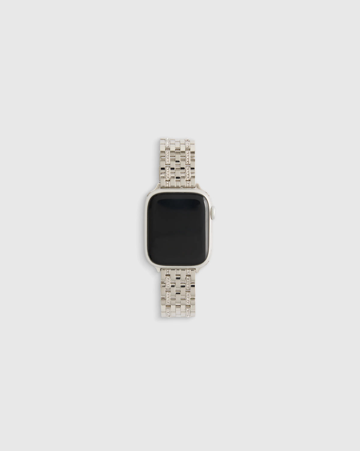 Stainless Steel & Pave Bracelet Smartwatch Band - 38mm - 42mm / Silver Main image