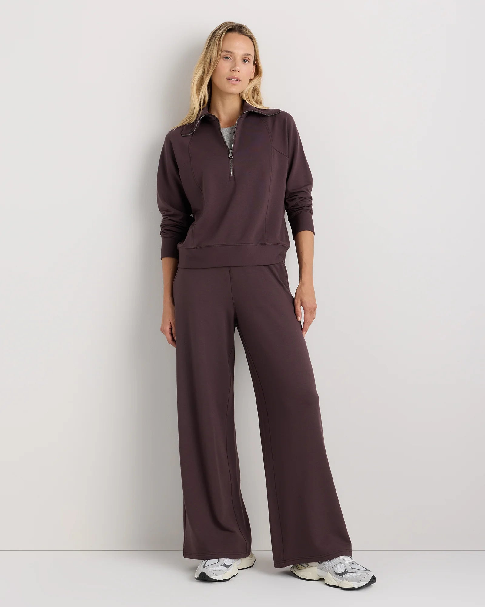 SuperSoft Fleece Half Zip - XS / Dried Fig Secondary image