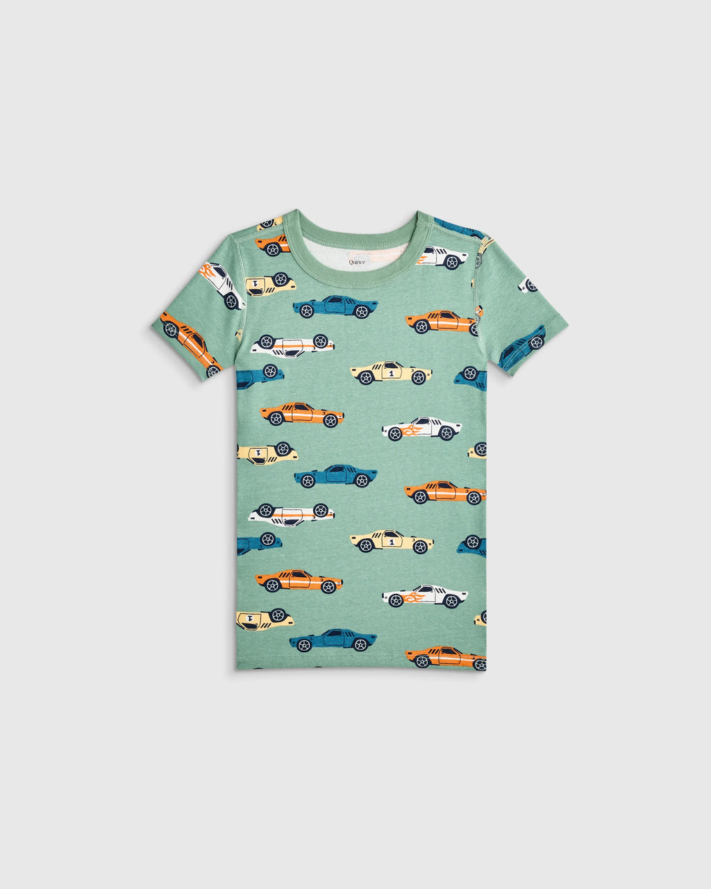 100% Organic Cotton Short Sleeve and Pant Pajama Set - 2T / Planets