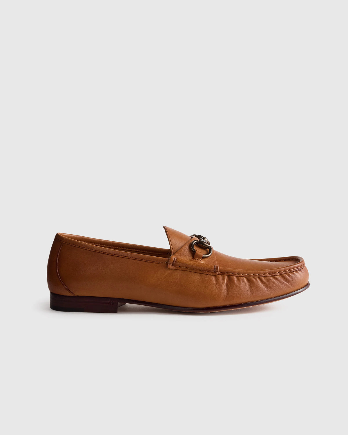 Calfskin Leather Horsebit Loafer - 7 / Tan Main image