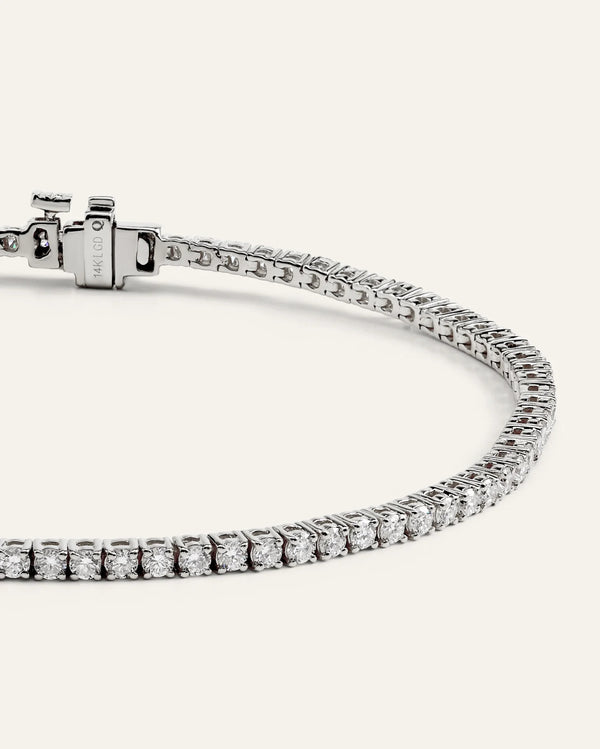 14K Gold Lab Grown Diamond Tennis Bracelet - 2ctw - 6.5" / Yellow Gold