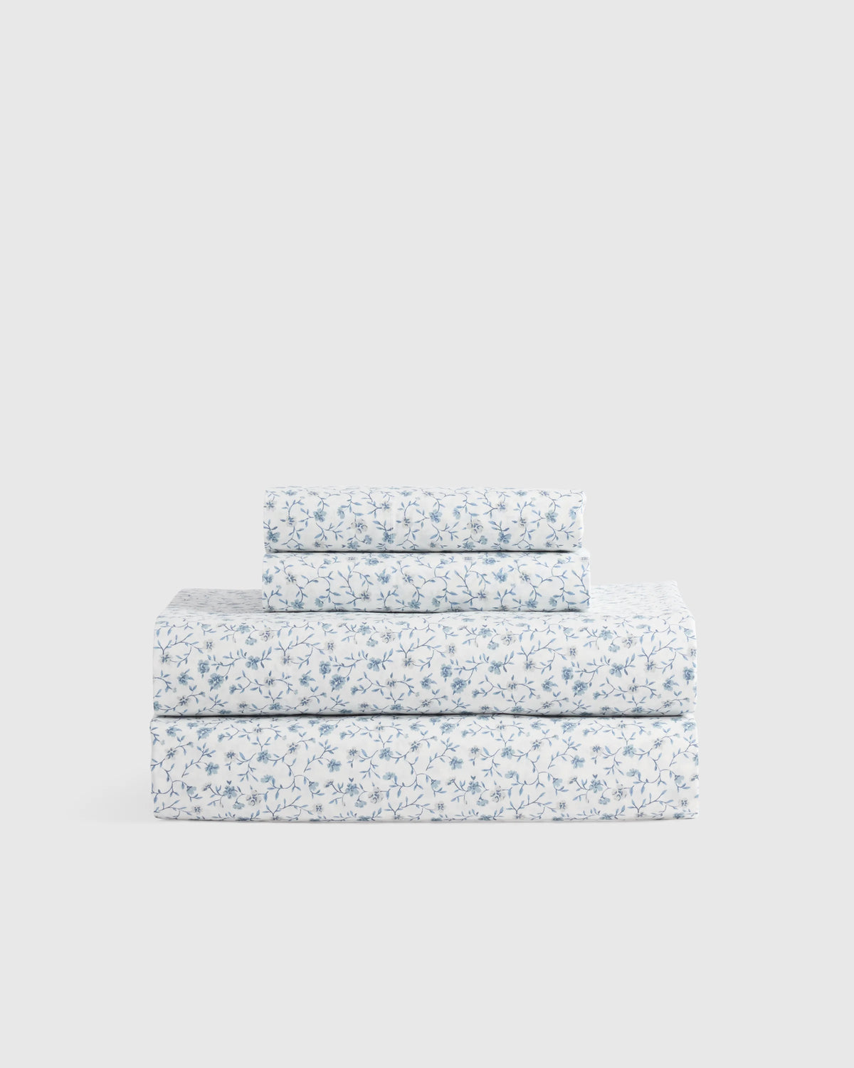 Organic Crisp Percale Floral Sheet Set - Twin / Blue Florette Main image