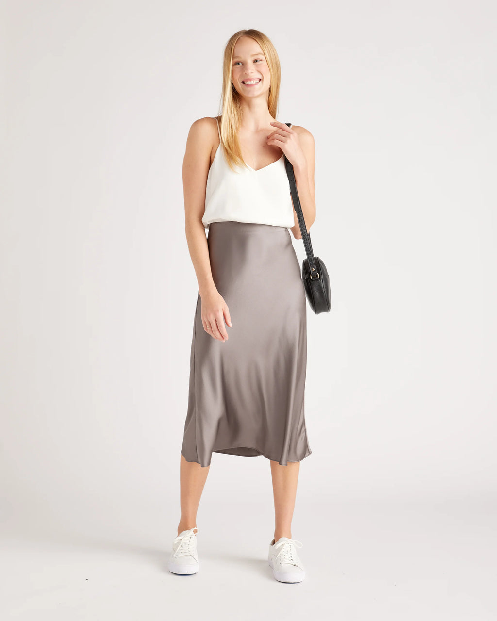 Washable Stretch Silk V-Neck Cami - XS / Ivory